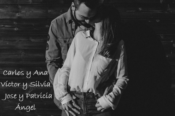 Seating plan (mesa amigos Javi) con foto preboda