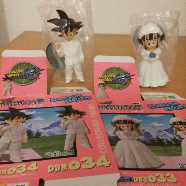 Muñecos para la Tarta. Goku y Chichí