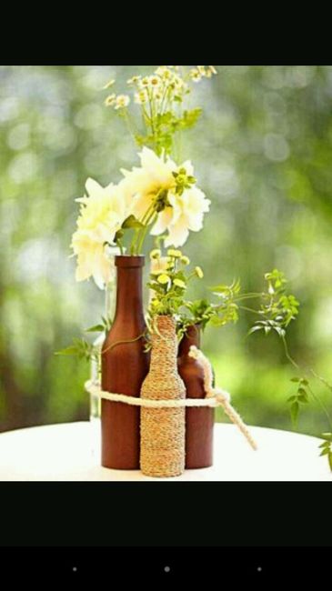 Centros de mesa con botellas de vino - 2