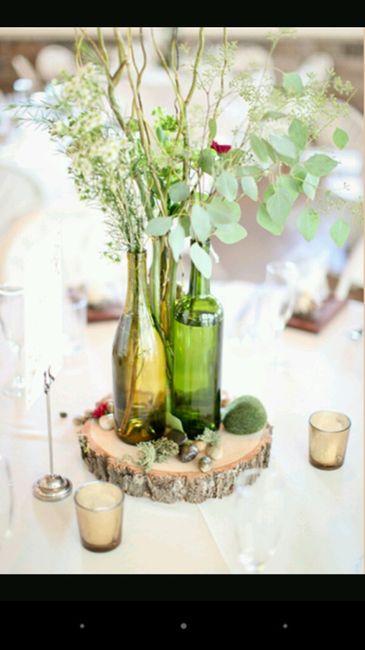 Centros de mesa con botellas de vino - 3
