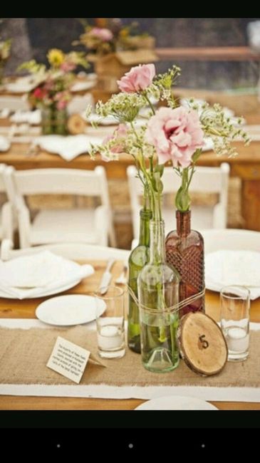 Centros de mesa con botellas de vino - 4