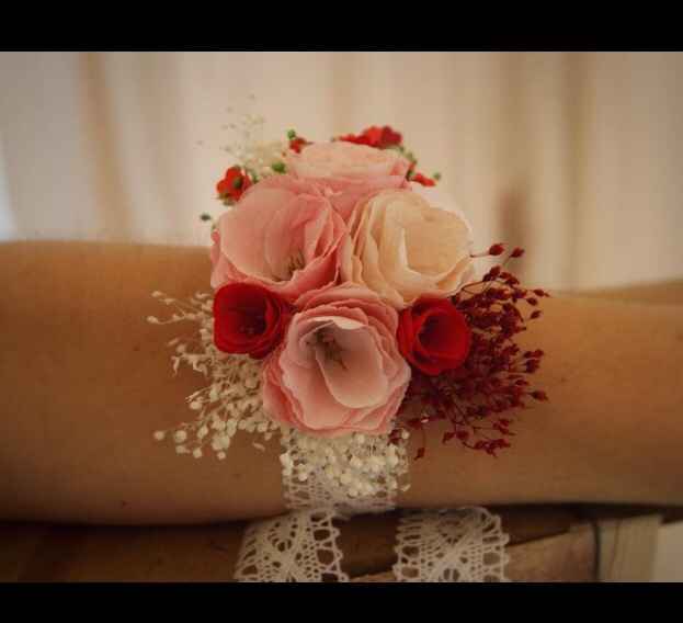 Ramillete pulsera flores - 2