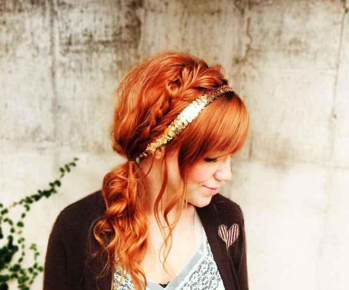 trenza lateral con diadema