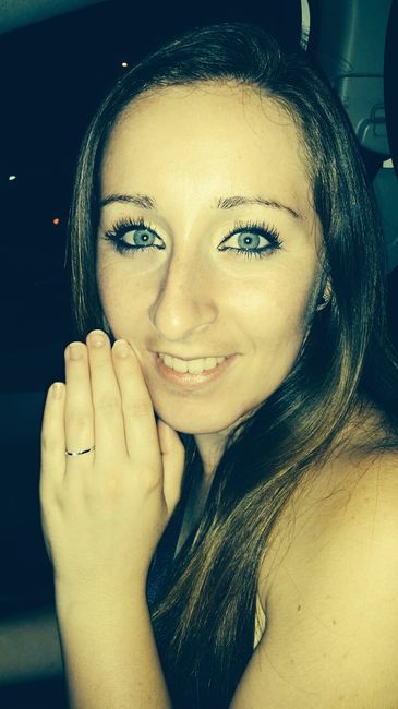 Mi anillo y yo...instante después de mi pedida