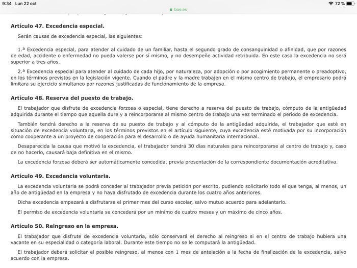Excedencia Convenio Enseñanza Murcia