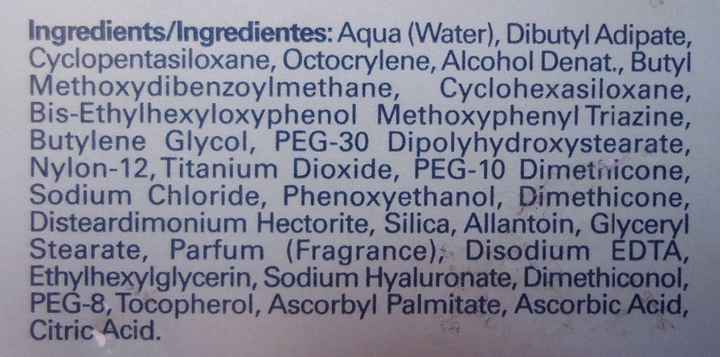 Ingredientes Solar ISDIN