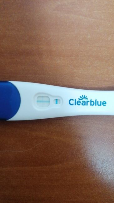 Clearblue positivo después de horas? 2