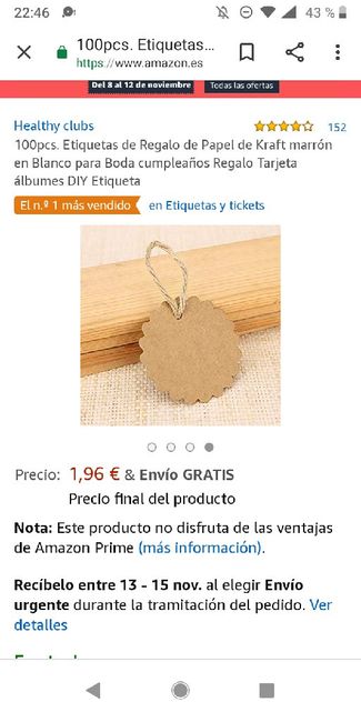1 paquete de etiquetas craft 50 por 5€? 2
