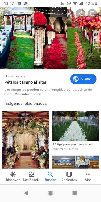 Decoración hasta el altar al aire libre 1