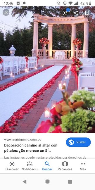 Decoración hasta el altar al aire libre 2