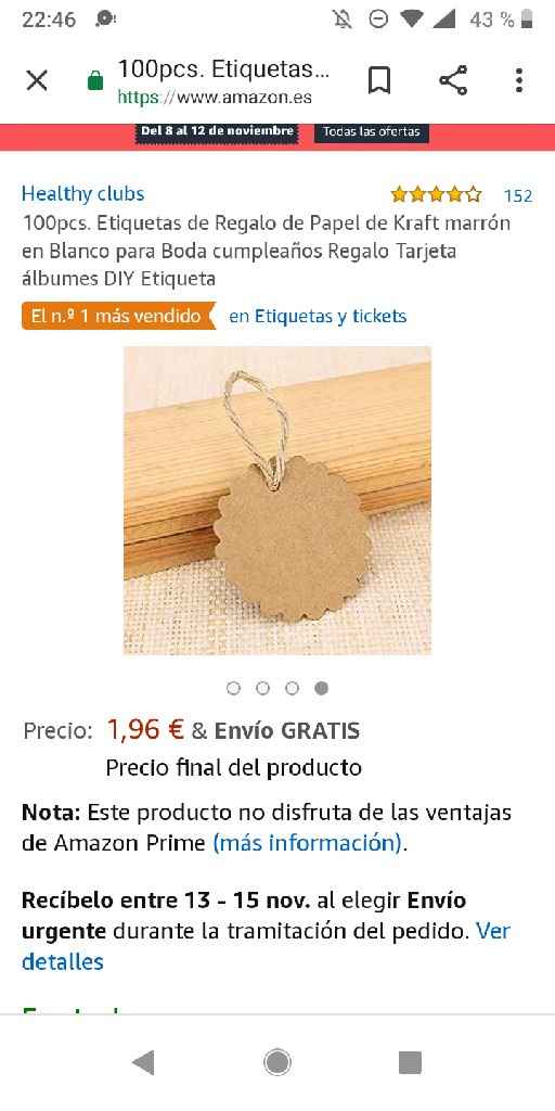 1 paquete de etiquetas craft 50 por 5€? - 1