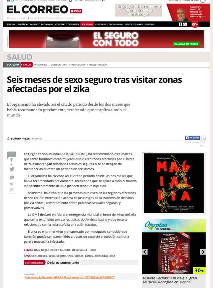 Futuras maternidades, viaje de novios y zika - 1