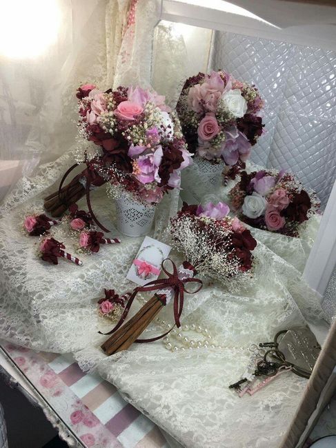 Ramo y flores para vestido color champagne????? 23