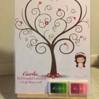 Estantería para arroz, letras decoradas y árbol huellas - 3
