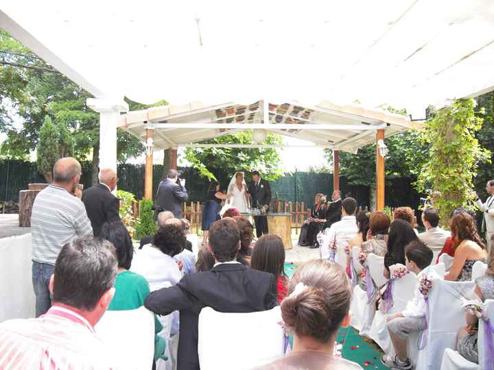 la ceremonia en el jardin