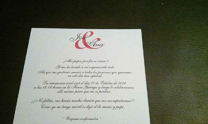 Invitaciones con hijos - 1