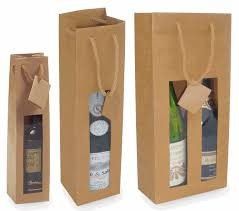 bolsa kraft con ventana vino - 2