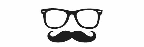 Plantilla gafas y bigote