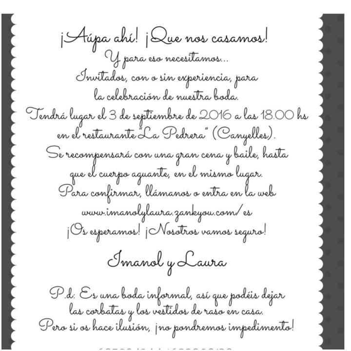 Ya tenemos las invitaciones! - 1