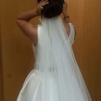 prueba de vestido, velo