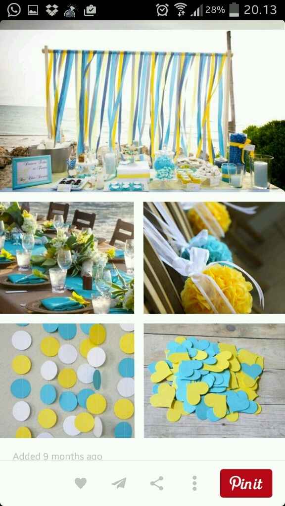 Ideas para bodas azul y amarillo - 1
