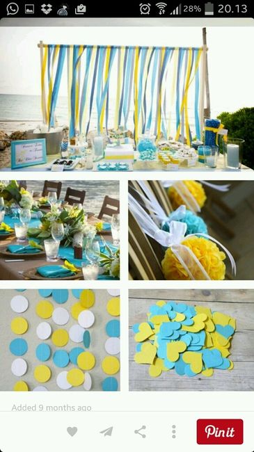 Ideas para bodas azul y amarillo - 1