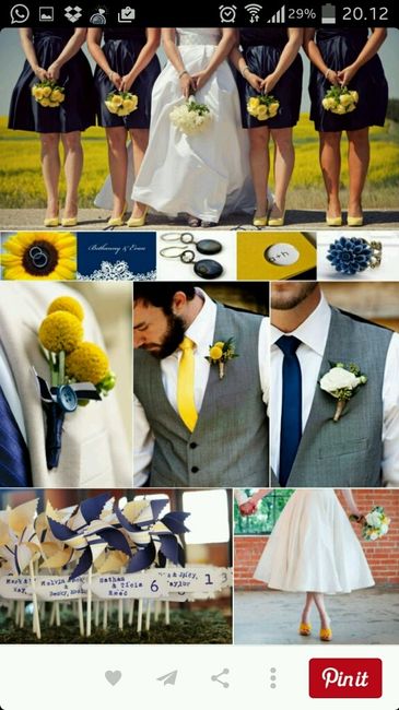 Ideas para bodas azul y amarillo - 3