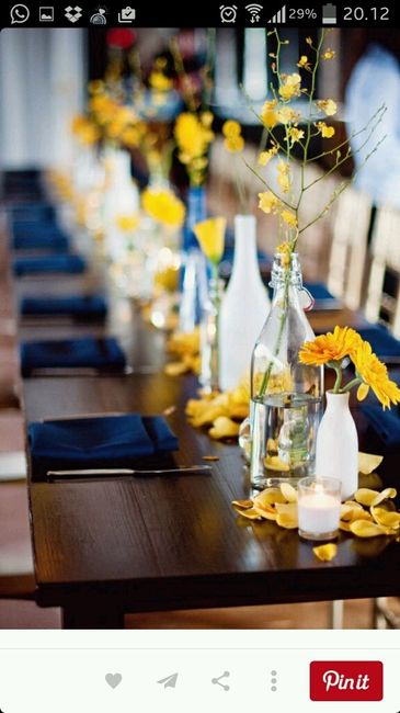 Ideas para bodas azul y amarillo - 4