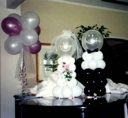 novios de globos