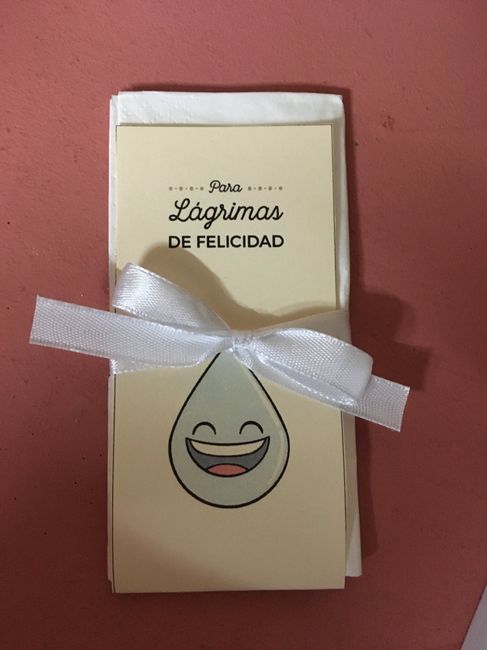 Manualidades hechas a 9 días de la boda. - 2