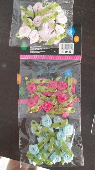 flores de tela para los botes y demás manualidades