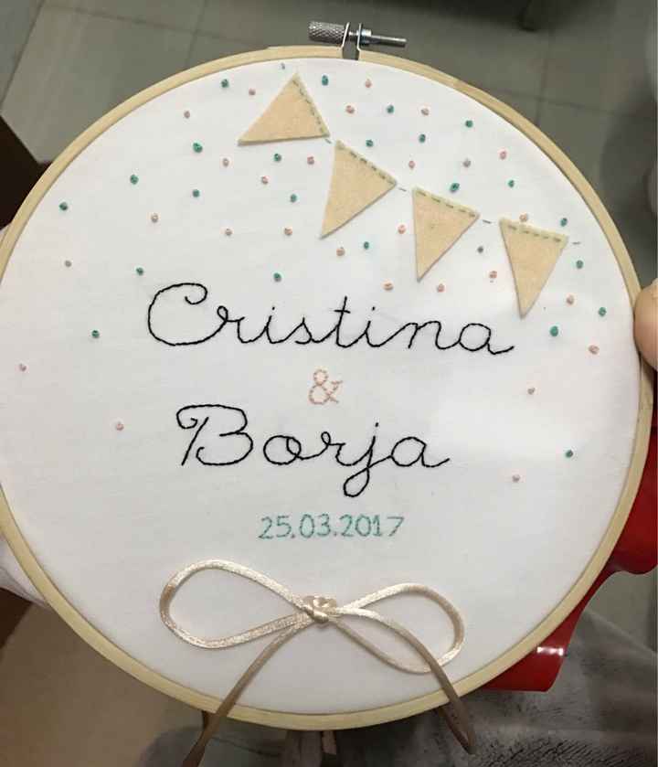 Mi porta alianzas en bastidor diy - 1