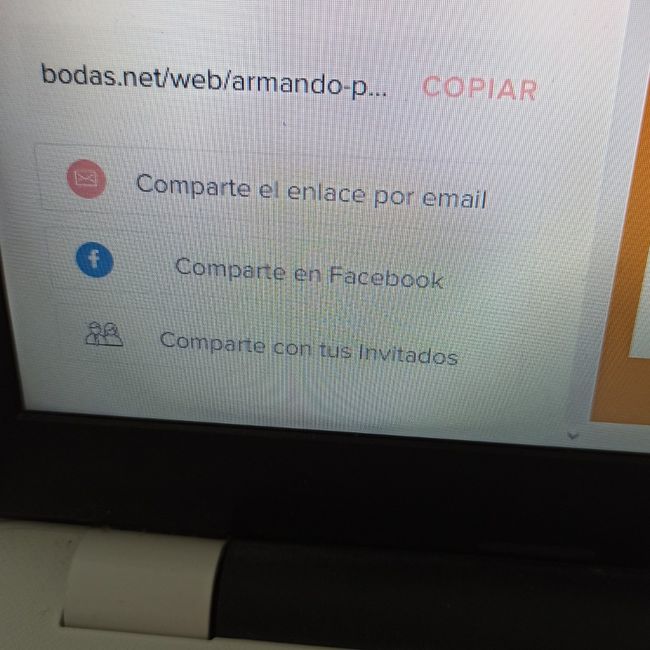 Help me!como enviar la web de boda por whatssap?? 5