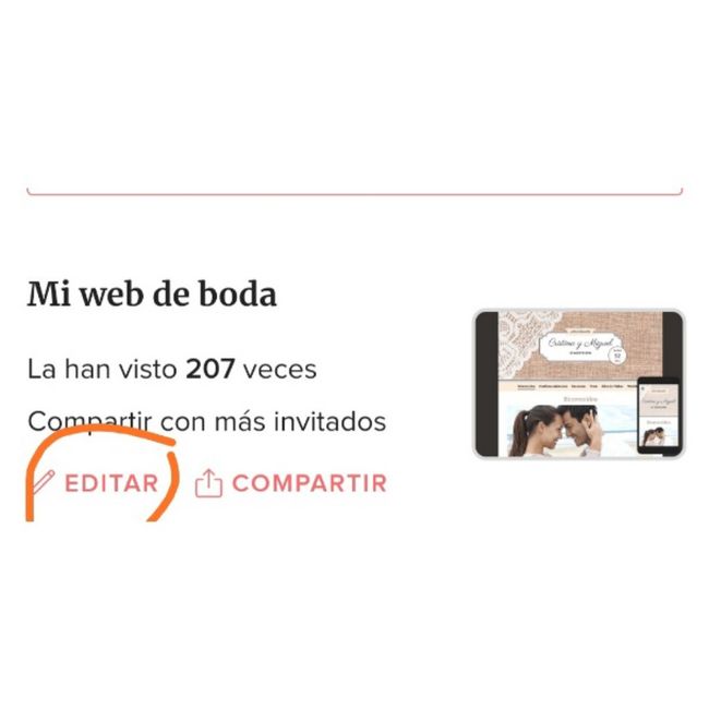 Help me!como enviar la web de boda por whatssap?? 1