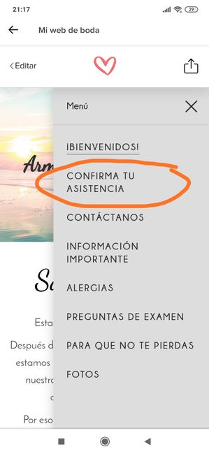 Confirmar asistencia - invitados 1