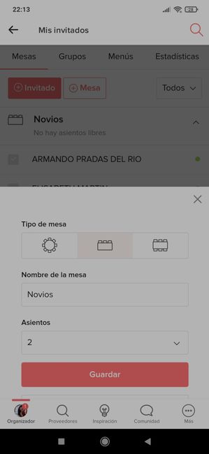Lista de invitados - 2