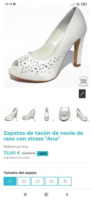 Zapatos novia número 34 1