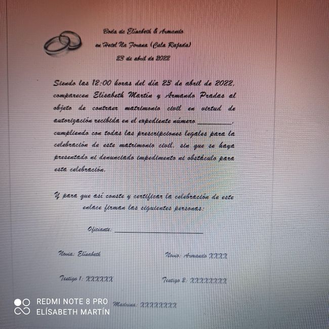 “Acta” en la ceremonia simbólica 1