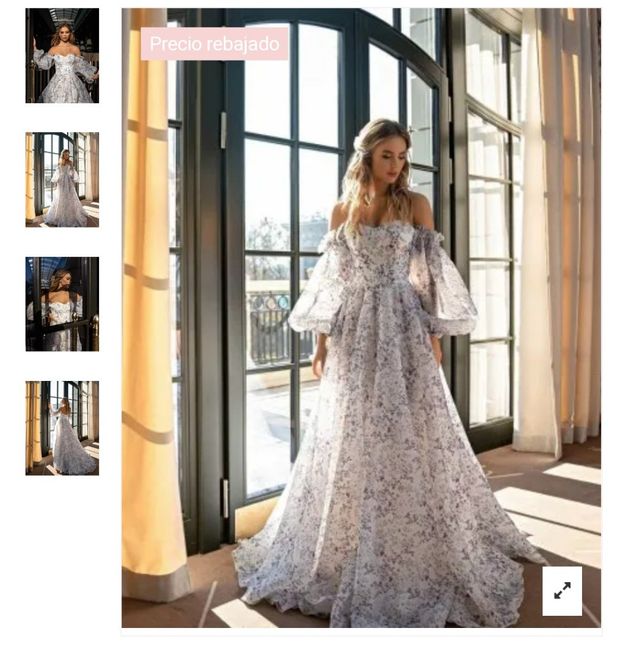 Vestido novia estampado - 1