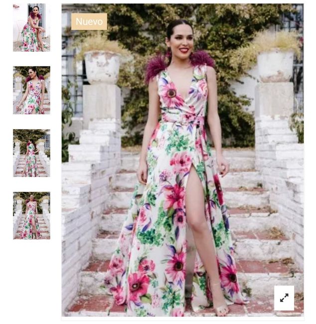 Vestido novia estampado - 4