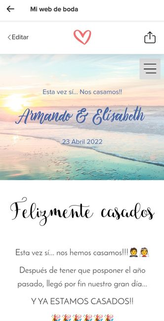 Test en la web de boda 1