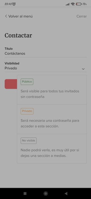 Restringir visibilidad de los comentarios - 1