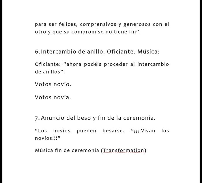 Estructura de una ceremonia civil 4