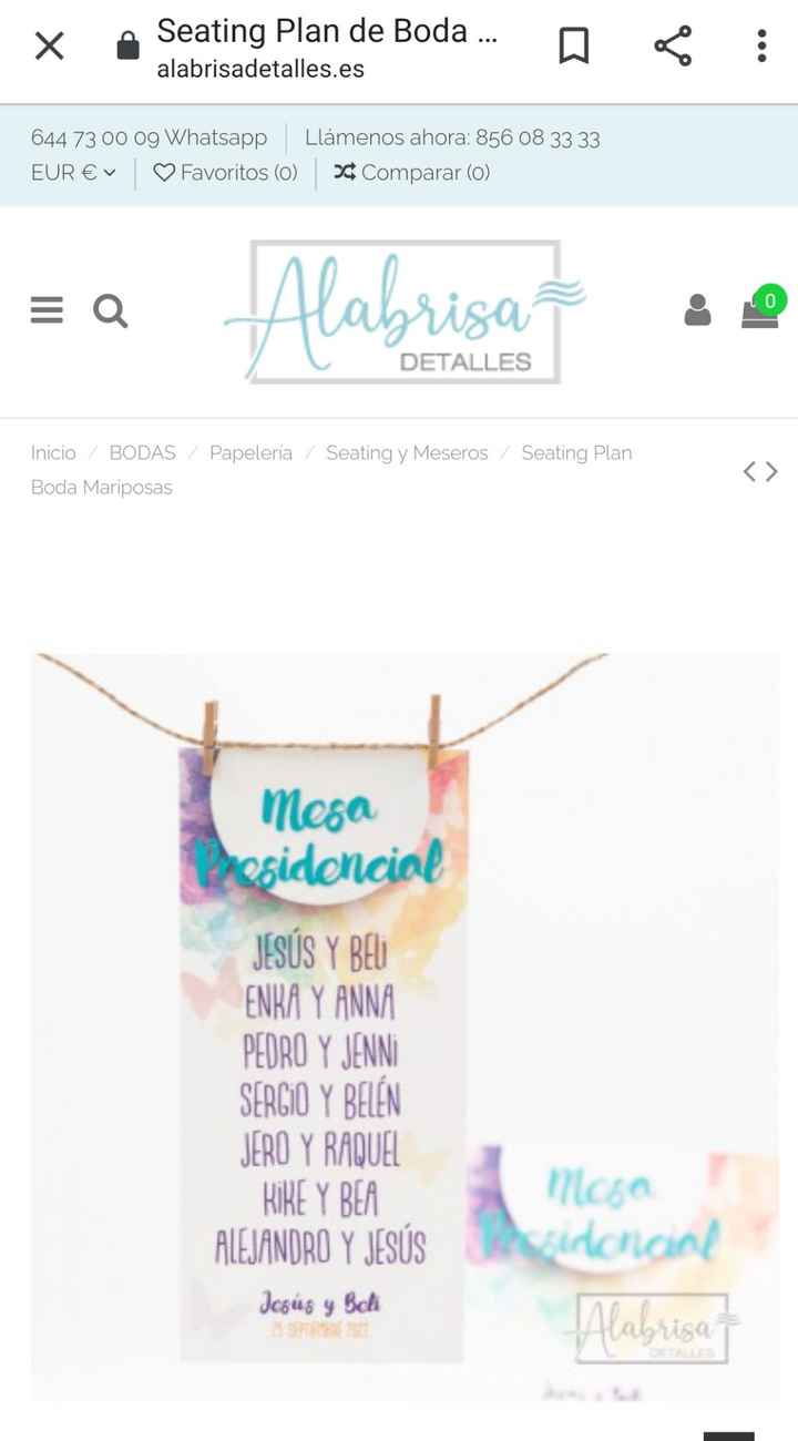 Meseros y seating personalizadla acuarelas - 1