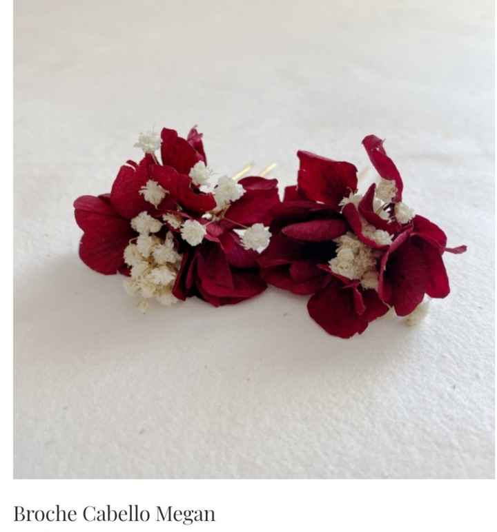 Horquillas con flores preservadas - 4