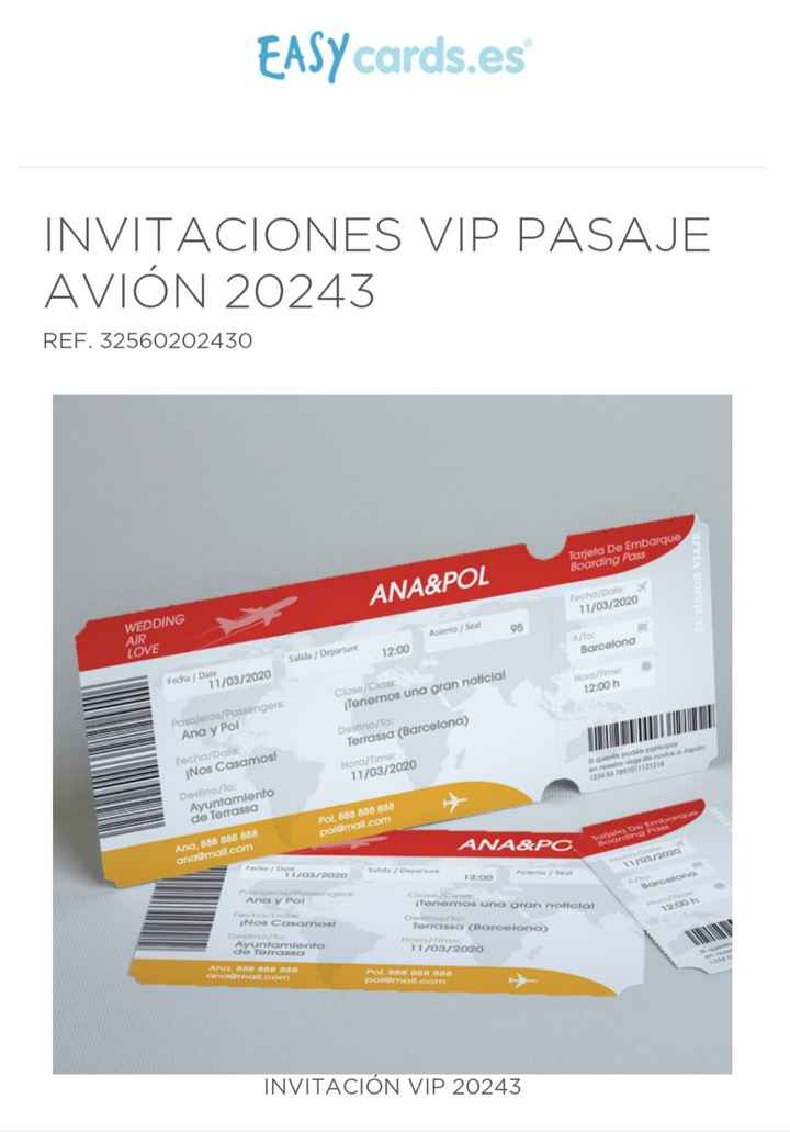 Invitaciones boda viajera - 2