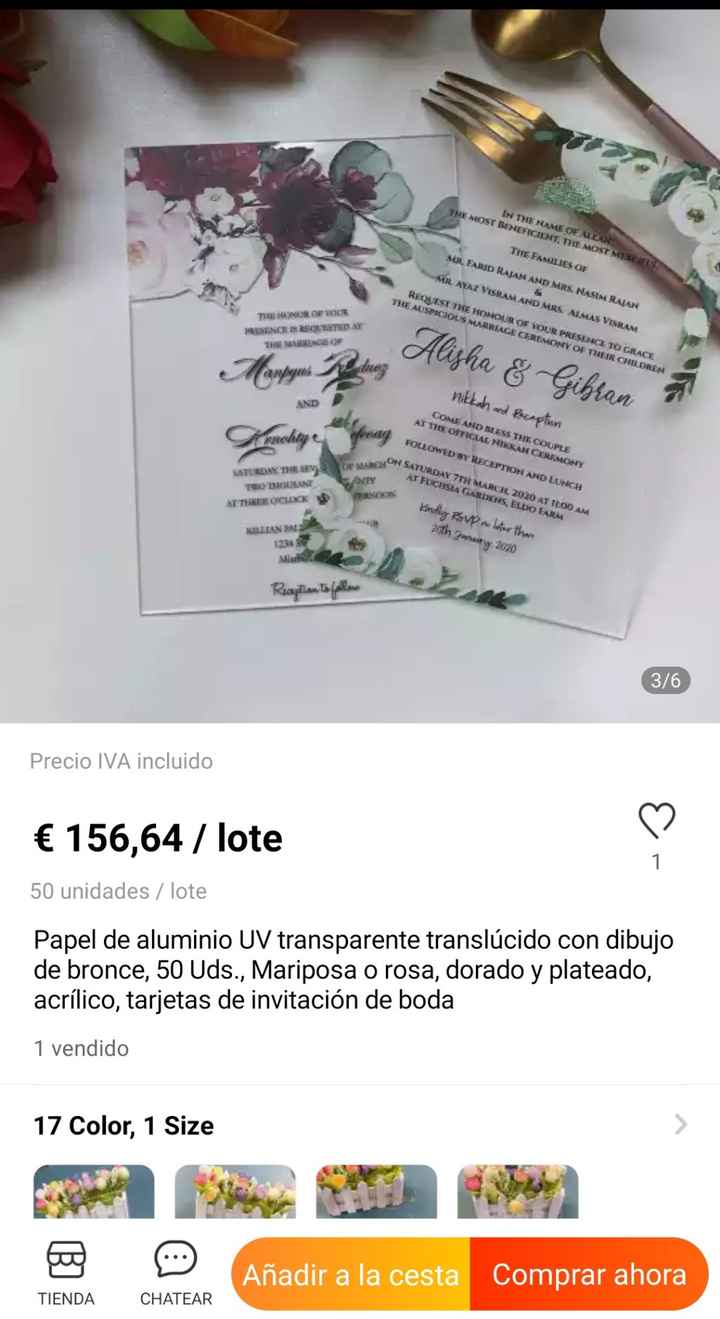invitaciones Acrílicas - 1