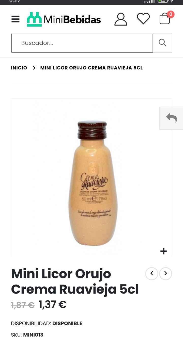 Recomendaciones crema de orujo mini - 1