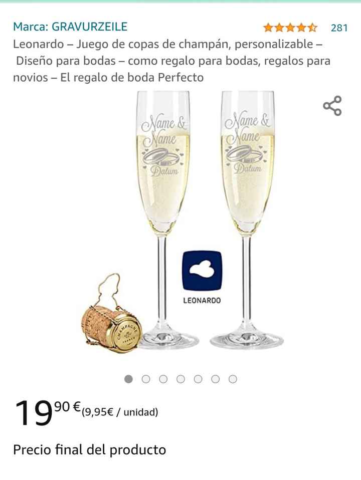 Copas 🥂 para brindis en la boda - 1