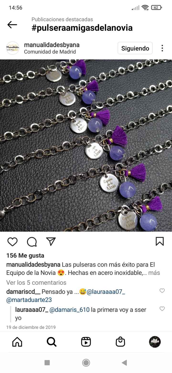 Pulseras de plata para damas de honor - 2